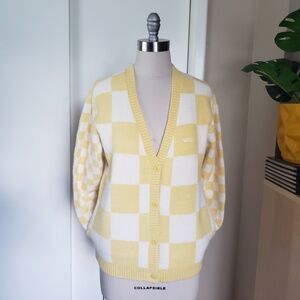 Vans Checkered Cardigan Sweater Size Small NEW!